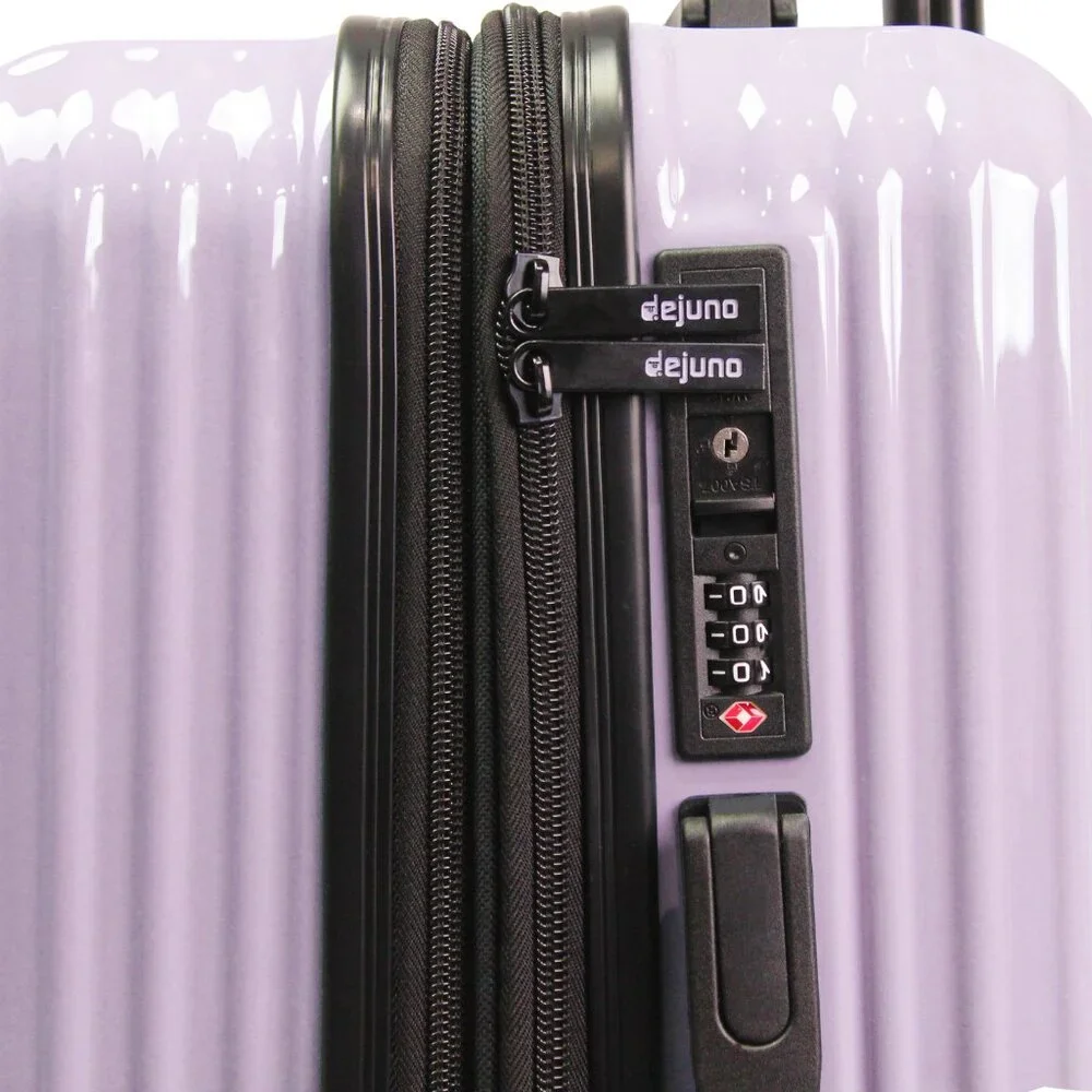 World Traveler Dejuno Tonal 20-Inch Carry-On Polycarbonate Luggage - Lavender - Picture 7 of 8